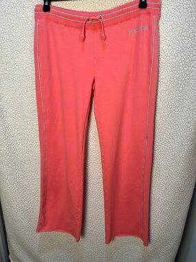 Vertigo Paris Coral Pink Ribbed Waist Lounge Pants